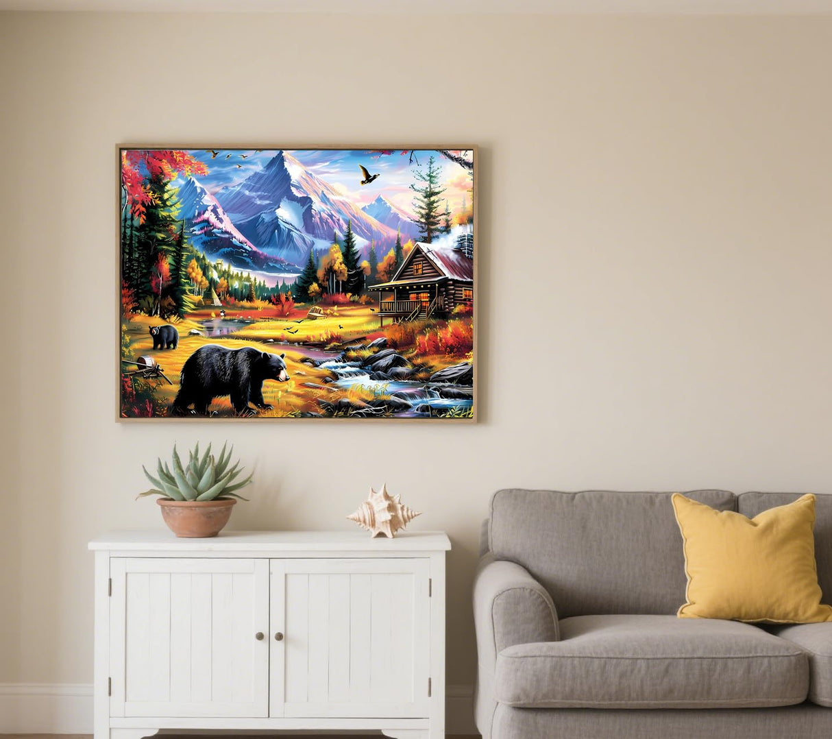 GXGLLPZBY DIY Landscape Diamond Art Kits, 5D Mountain Nature Theme Diamond Painting for Beginners Adults, Paint by Diamonds Dot Gem Art Kits, Home Wall Decor 11.8x15.8in GXGLLPZBY