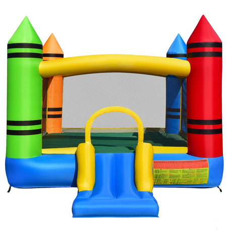 Costzon Inflatable Bounce House, Party Castle Bouncy House for Kids 12ft L x 9ft W x 6ft H Indoor Outdoor Fun with Large Jumping Area & Fun Slide, Toddler Bounce House for Backyard Birthday Gifts Costzon