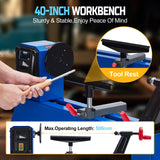 Wood Lathe, 14" x 20" Benchtop Wood Lathe Machine 0.5 HP Infinitely Variable Speed 1040-2980 RPM, Wood Turning Lathe Machine with Wrench & 2 Chisels for Woodworking, Woodturning GAOMON