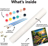 Fuinkqe 6 Pack Paint by Numbers for Adults Beginner, Moon Landscape DIY Acrylic Painting Paint by Numbers Kits on Canvas for Gift Home Wall Decor 10x14inch Fuinkqe