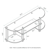 Furinno Turn-S-Tube Wide TV Entertainment Center, Dark Walnut Furinno