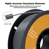 Kingroon PLA 3D Printer Filament, Dimensional Accuracy +/- 0.02 mm, 1 kg Spool(2.2lbs), 1.75 mm，Grey POJECITY