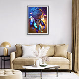 RICUVED Diamond Art Kits for Adults, Diamond Art Kits Full Round Drill Dreamcatcher Diamond Art, Starry Sky Diamond Gem Dots Art and Crafts for Gift Home Wall Decor 12x16Inch RICUVED