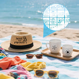 16pcs Beach Theme Stencils for Painting, 8in Reusable Plastic Ocean Stencils Perfect for DIY Summer Beach Art on Wood Fabric and Walls Tinoaly