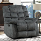 CANMOV Manual Recliner Chair, Single Reclining Sofa with Overstuffed Backrest and Armrest for Living Room, Bedroom Furniture, Grey CANMOV