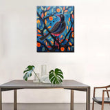 Tucocoo Paint by Number Gond Bird DIY Painting Canvas with Brushes Acrylic Paints Gond Animal Graffiti Fauvist Color Painting Paint by Numbers for Adults and Kids Beginner 16x20 Inch（Without Frame） Tucocoo