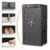 Gun Safe Cover,Heavy Duty 600D Waterproof Dustproof Gun Safe Cover for Rifles and Pistols Gun Safe,Concealed Gun Cabinet Cover with Plush Liner Exokugo