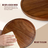 ANBOXIT Lazy Susan Organizer for Table, 10 Inch Wooden Lazy Susan Turntable for Cabinet, Acacia Wood Turntable Kitchen Spice Rack (1 Pack) ANBOXIT