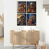 ZXQL 4 Pack Paint by Numbers Kit for Adults, Flowers and Skull DIY Adult Paint by Number Kits Pack Beginners Easy Acrylic On Canvas for Painting Home Decor Creative Wall Art 24x30 inches (mm-2) ZXQL