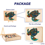 Jigfoxy Wooden Puzzles for Adults, Sea Turtle Wooden Jigsaw Puzzles for Adults Kids, Unique Animal Shape Wood Cut Puzzles, Christmas Thanksgiving Gifts for Friend Turtle Lover (L-14.9*12.6in-301pcs) Jigfoxy