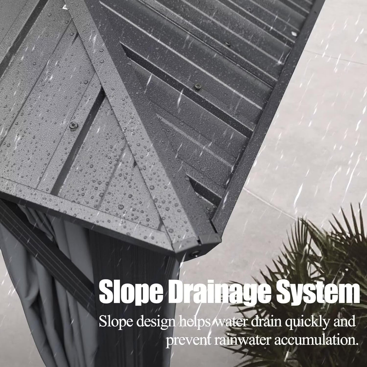 Domi 12’ X 16’ Hardtop Gazebo Canopy with Netting & Curtains, Outdoor Aluminum Gazebo with Galvanized Steel Double Roof for Patio Lawn and Garden, Gray domi outdoor living