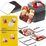 Sublimation Magnet Blanks, Personalized Sublimation Blanks Bulk with 20 PCS Larger Square Blanks, 20 PCS Fridge Magnets for Custom Refrigerator Oven Décor Office Calendar DIY Crafts (6 x 6 cm) Cruzix