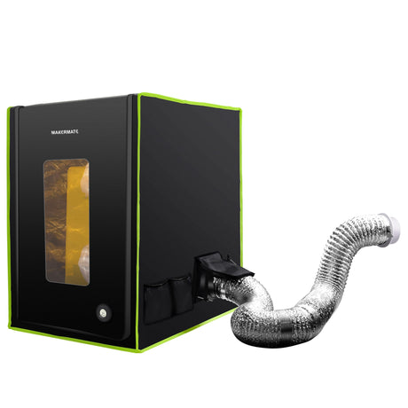 Makermate 3D Printer Enclosure with Ventilation,LED Light,Thermo-Hygrometer Resin 3D Printer Enclosure Lock Smelly Vent Odors for Creality Ender Anycubic Elegoo Bamboo lab Prusa Sovol 3D Printer Makermate