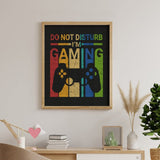 Retro Game Player Funny DIY 5D Diamond Painting Drawing Pictures by Number Kits, Cross Stitch Crystal Rhinestone Embroidery Paintings Pictures Arts Craft for Home Wall Decor B&MAVIS