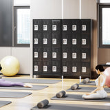 METAN Metal Locker for School Office Gym Bedroom, 12 Doors Black Steel Storage Locker Cabinet for Employees, Industrial Storage Locker, Assembly Required (12 Door-Black) METAN