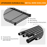 Karl home Storage Shelves 5 Tier Adjustable Garage Storage Shelving, Double Row, Powder Coated Black, Flexible Layer Spacing, for Retail & Exhibition, 70×16×71 inches Karl home