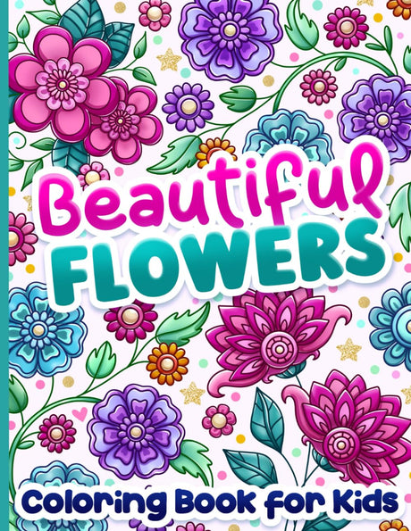 Flower Coloring Book for Kids: Beautiful Designs for Girls Ages 8-12 and Tweens WoodArtSupply
