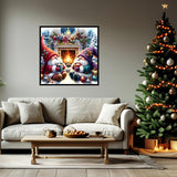 Paint by Numbers Kit for Adults Beginner, Christmas Gnome Easy Paint by Number Kits on Canvas Without Framed，DIY Acrylic Oil Painting Adults Paint by Numbers Kits for Home Wall Decor 16x16 Inch. JYXSJYYD