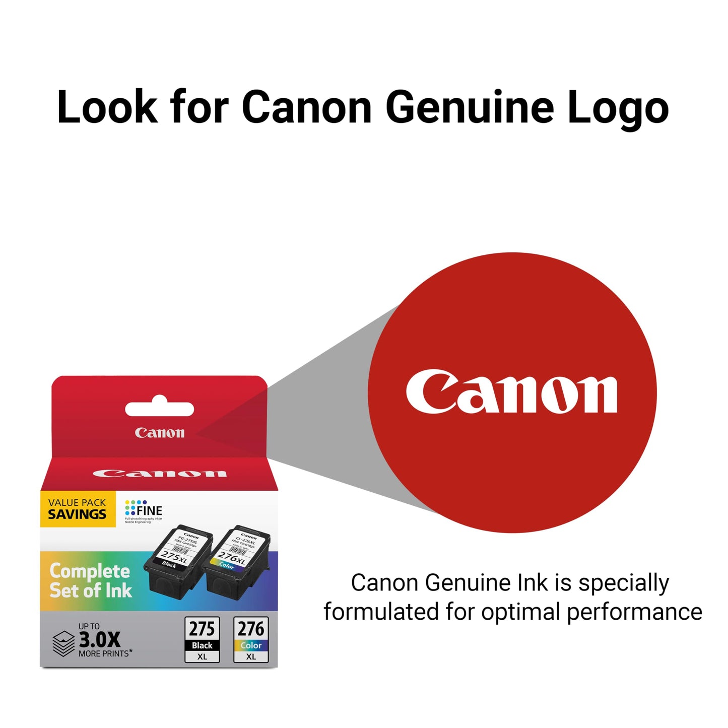 Canon PG-275 XL / CL-276 XL Genuine Ink Value Pack (2 Cartridges), Compatible with TS3520/3522/4722/3720/3722, TR4720