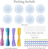 AOUXSEEM 8 Sets Cute Basket Weaving DIY Making Kits for Beginners, Colorful Raffia Ribbons Woven Storage Basket Bowls with Pom Poms Trim Tassel for Eggs AOUXSEEM