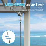 Domi Louvered Pergola 10' x 10' Outdoor Aluminum Pergola with Adjustable Roof, Aluminum Frame, Efficient Drainage System for Patio, Deck, Garden, White domi outdoor living