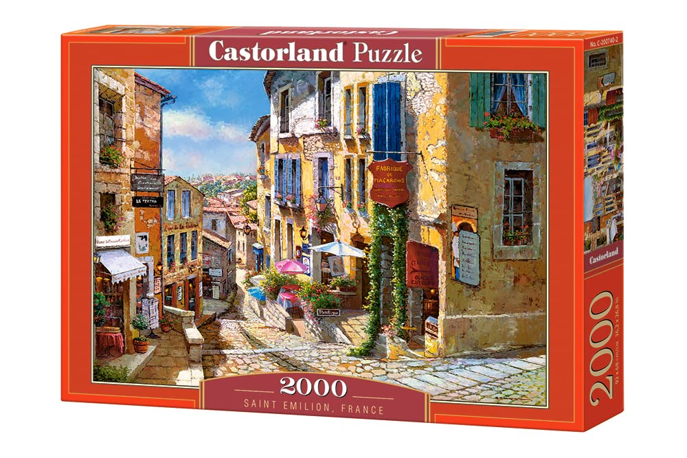 CASTORLAND 2000 Piece Jigsaw Puzzles, Saint Emilion, France, Puzzle of France, Village, Adult Puzzles, Castorland C-200740-2 Castorland
