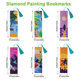 6 Pieces Diamond Art Painting Bookmarks Bohemian Diamond Art Bookmarks for Book Lovers DIY 5D Diamond Bookmark for Home Office School Class Project AUAUY