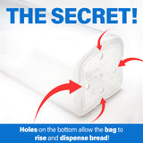 Buddeez Bread Buddy Bread Box – Bread Container & Bread Storage for Kitchen Counter, Sandwich Bread Holder, Bread Saver & Bread Keeper, Bread Bin & Breadbox Countertop Storage, Red Lid, (Pack of 2) Buddeez