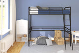 DHP Tommy Twin Metal Loft Bed, Black DHP