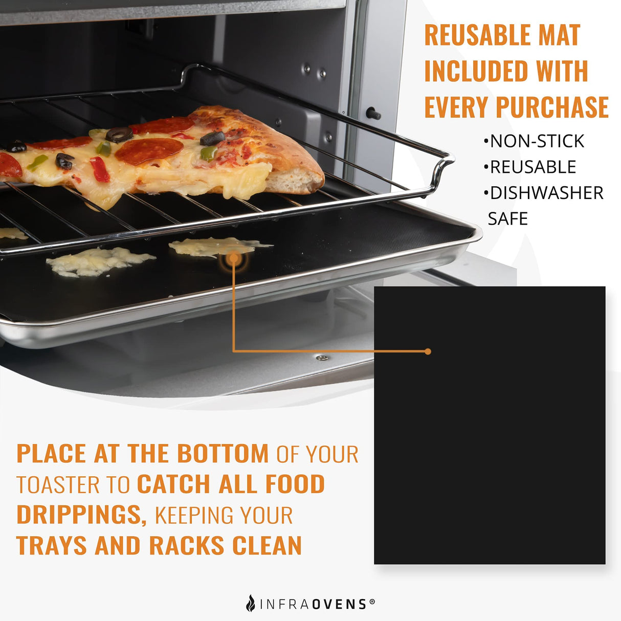 Parchment Paper Sheets for Toaster Oven Air Fryer 9 x 11 Compatible with Gowise, Cuisinart, Black Decker, Emeril Lagasse, Breville + More, Perforated Non-Stick Paper Liners for Cooking on Oven Rack INFRAOVENS