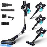 Bison Edge Cordless Vacuum Cleaner, 6-in-1 Powerful Suction with Brushless Motor with a 2500 mAh Battery, 180° Bendable Stick, Lightweight, for Carpet and Hard Floor Bison Edge