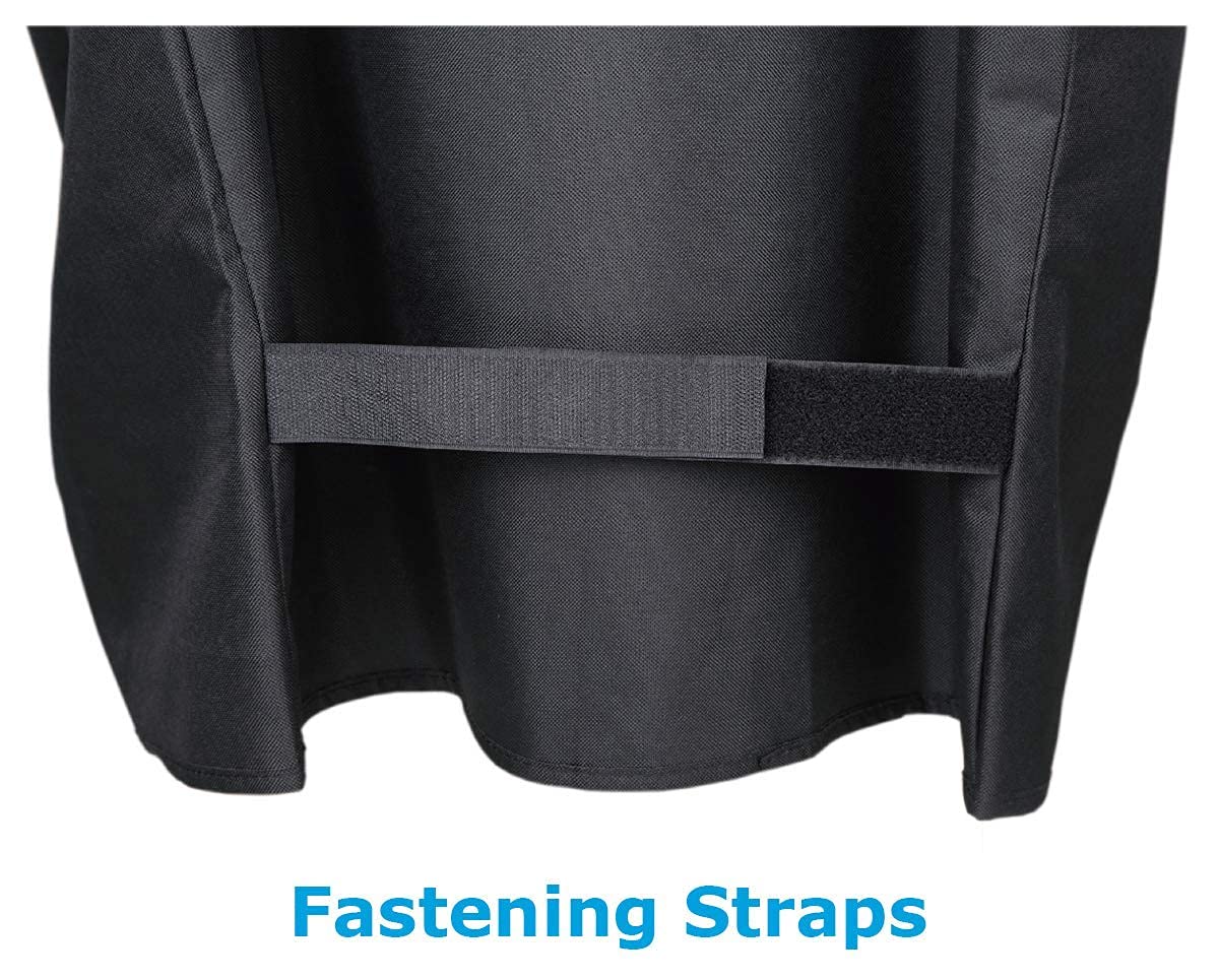 Unicook Offset Smoker Cover 60 Inch, Outdoor Heavy Duty Waterproof Charcoal Grill Cover, Fade and UV Resistant Smokestack BBQ Cover, Compatible for Brinkmann, Char-Broil, Royal Gourmet and More, Black Unicook