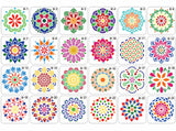 Kinteshun Mandala Painting Stencil Reusable Laser Cut Rock Painting Drawing Template Floor Wall Tile Fabric Furniture Stencils DIY Kit for Decoration (Small Size,5X5") Kinteshun