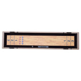 Hathaway Excalibur 9-Ft Shuffleboard Table for Great for Family Recreation Game Rooms, Designed with a Rustic Driftwood Finish with Built-In Leg Levelers, Includes 8 Pucks, Table Brush and Wax Hathaway
