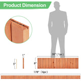 Yaheetech Wood Garden Fence,6pcs Outdoor Wooden Landscape Edging Flexible No Dig Decorative Border for Spring Yard Patio Pathway Courtyard Maintenance,Brown-178in Yaheetech