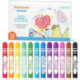 Shuttle Art Dot Markers, 12 Colors Washable Markers for Toddlers,Bingo Daubers Supplies Kids Preschool Children, Non Toxic Water-Based Shuttle Art