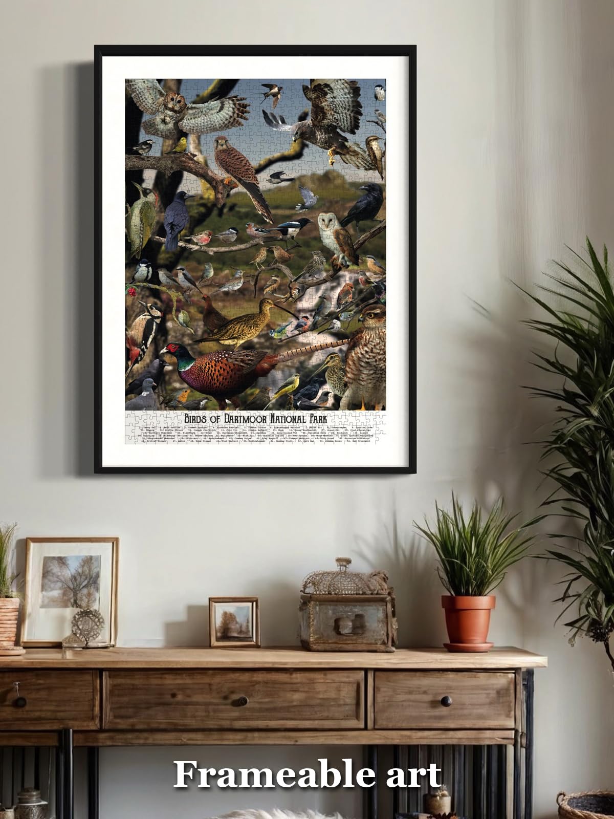 Bird Puzzles for Adults 1000 Pieces | Discover Birds of Dartmoor National Park - A 1000 Piece Puzzle for Adults | Gift for Nature and Wildlife Lovers | Adapted from an Original Art Collage Jam Contemporary Art