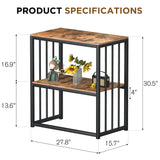 MELLCOM 20-29 Gallon Fish Tank Stand, Adjustable 2-Tier Metal Aquarium Stand with Shelf for Fish Tank Accessories Storage,Turtle Reptile Terrariums Stand Rack for Home Office,Tank not included MELLCOM