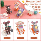 OEHPICC Mouse Family Needle Felting Kit,Needle Felting Starter Kit, Mice Felting Kit for Beginner Adults with Felting Supplies and Instructions for DIY Felting OEHPICC