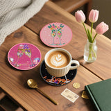 CYNART 8 PCS Cocktail Diamond Art Coasters Kit with Holder, Cocktail Diamond Painting Coasters Complete Kit, Gem Art Coaster for Women, Teens and Beginners, Relaxing DIY Craft Gift CYNART