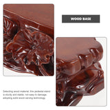 BUTIFULSIC buddhist gardening decorative wood pedestal Buddha statue base wood decor wood base small pedestal stand wood risers for display Groovable decorate counter vase holder BUTIFULSIC