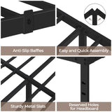 Yaheetech Full Bed Frame with Storage Space, No Box Spring Needed, 14 Inches Powerful Storage Space, Sturdy Steel Slat Support, Black Yaheetech