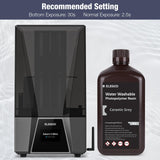 ELEGOO Water Washable 3D Printer Resin, 405nm Rapid UV Curing Standard Photopolymer Resin, Easy to Clean, High Precision 3D Water Wash Resin for LCD/MSLA/DLP 3D Printer Printing, Grey 2000g Deeplee