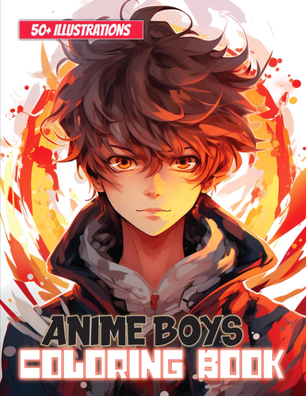 Anime Boys Coloring Book: Perfect Coloring Book for Kids Ages 6-12, Boys, and Teens | With 50+ Beautiful and Unique Coloring Pages WoodArtSupply