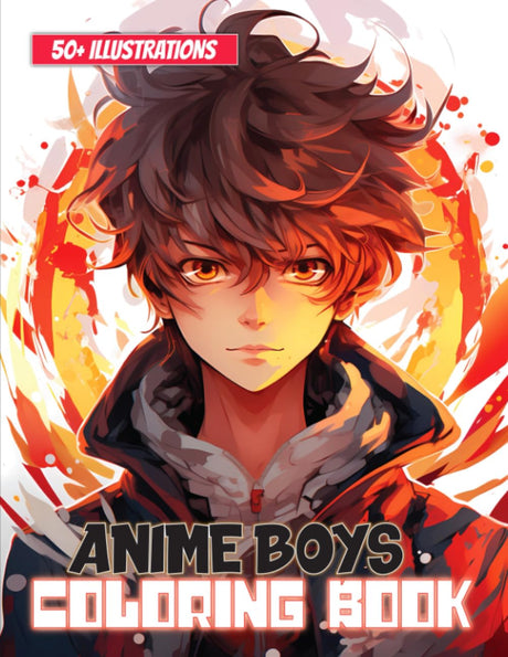 Anime Boys Coloring Book: Perfect Coloring Book for Kids Ages 6-12, Boys, and Teens | With 50+ Beautiful and Unique Coloring Pages WoodArtSupply
