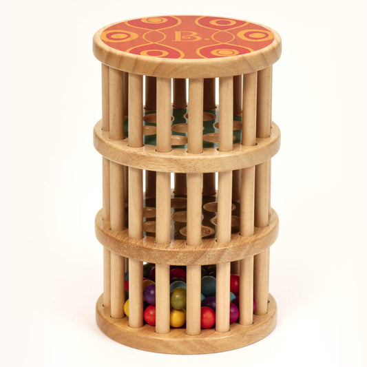 B. toys- A-Maze Rain Rush Dexterity Toy- Crawling Rolling Tower- Developmental Natural Wooden Rainmaker Toy- Toys for Toddlers