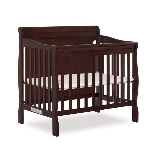 Dream On Me Alice 3-in-1 Full Panel Convertible Mini Crib, Espresso, Greenguard Gold Certified, 720 Oz