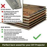 Luxdecor Real Reclaimed Wood Planks for Wall-10 Pieces Easy Nail-Up Shiplap Rustic Style 6" Wide Wood Shiplap Panels for Wall 19.44 Sq Ft (Natural Weathered Brown) Luxdecor