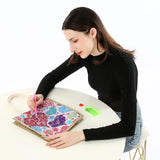 KACASHIP 5d Diamond Painting Bag Shopping Canvas Tote Storage Art Crafts Case Square Synthetic Lover Pattern Reusable Handbags Gift for Adults Women KACASHIP