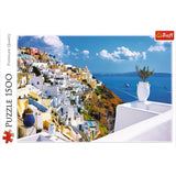 Trefl Santorini, Greece 1500 Piece Jigsaw Puzzle Red 33"x 23" Print, DIY Puzzle, Creative Fun, Classic Puzzle for Adults and Children from 12 Years Old Trefl